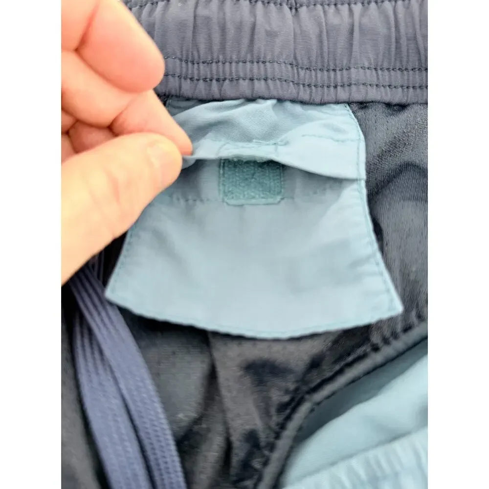 LL Bean Men's XL Cargo Shorts Slate Blue Nylon Elastic Waist‎ Quick Dry Outdoor